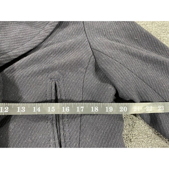 Banana Republic Jacket Womens Large Black Wool Blend Pea Coat Double Breasted - Picture 4 of 12